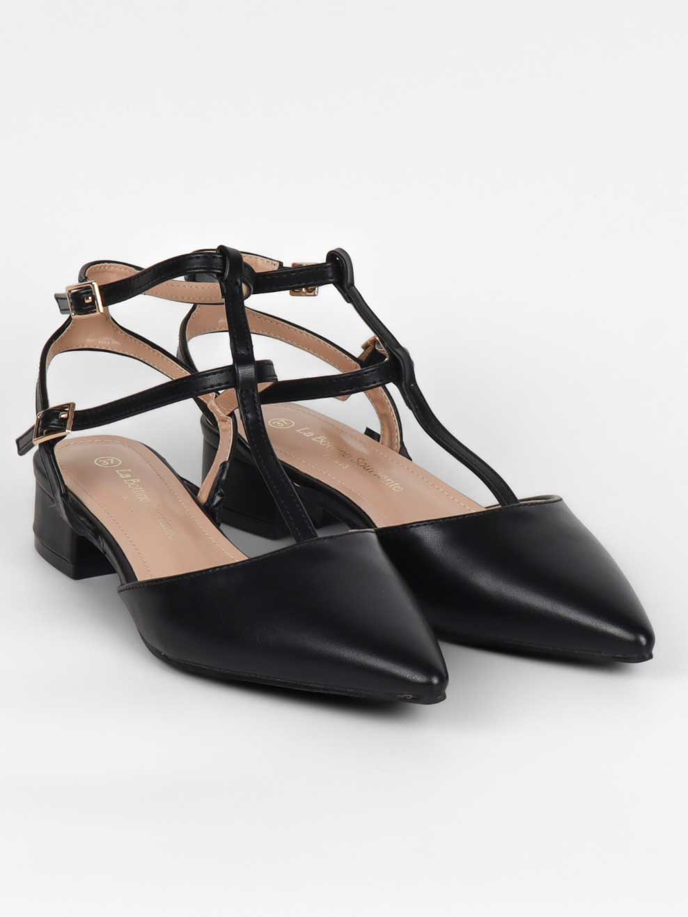 Stefani - Spids sandal med lille hæl